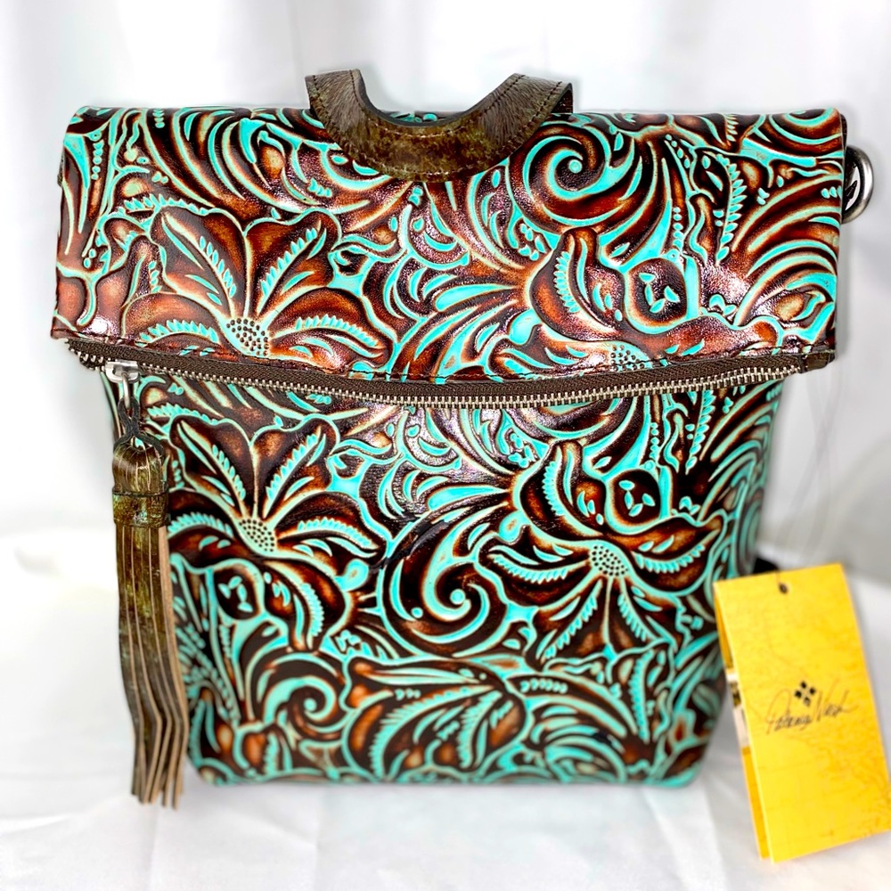 Patricia Nash Tooled Turquoise Collection Backpack